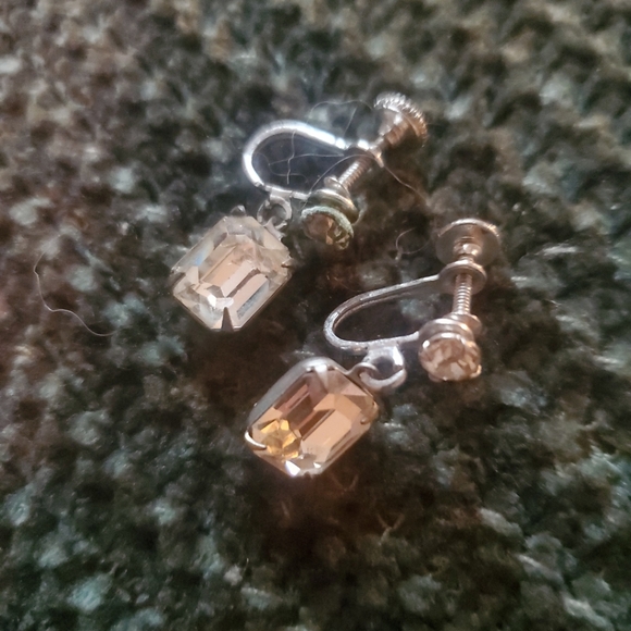 Vintage Costume Jewelry Lot 7 Pieces Rhinestone Faux Pearl Brooch Clip On... - Picture 6 of 16